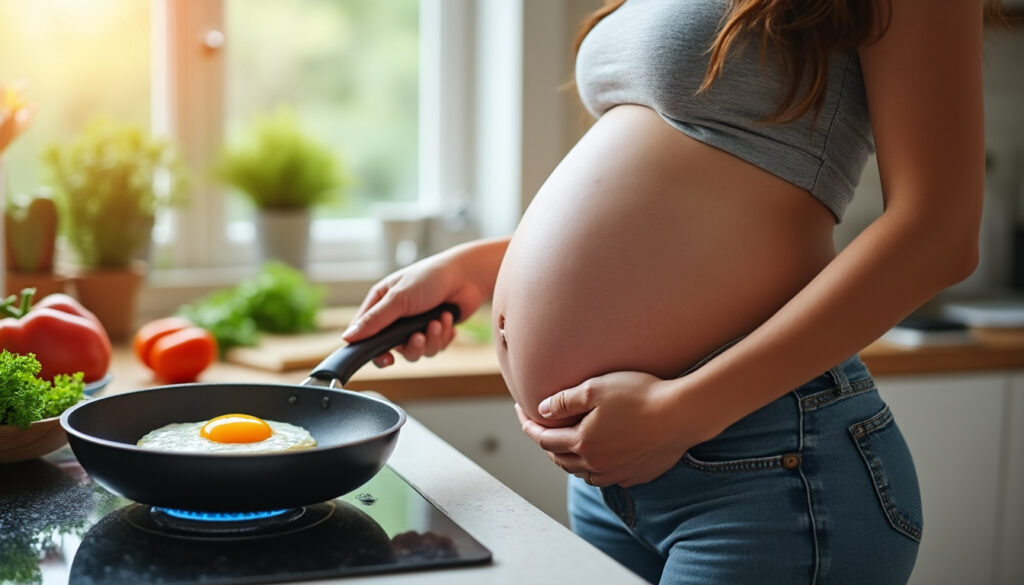 découvrez les risques liés à la consommation d'œuf au plat pendant la grossesse et les précautions essentielles pour garantir la sécurité de la future maman et du bébé.