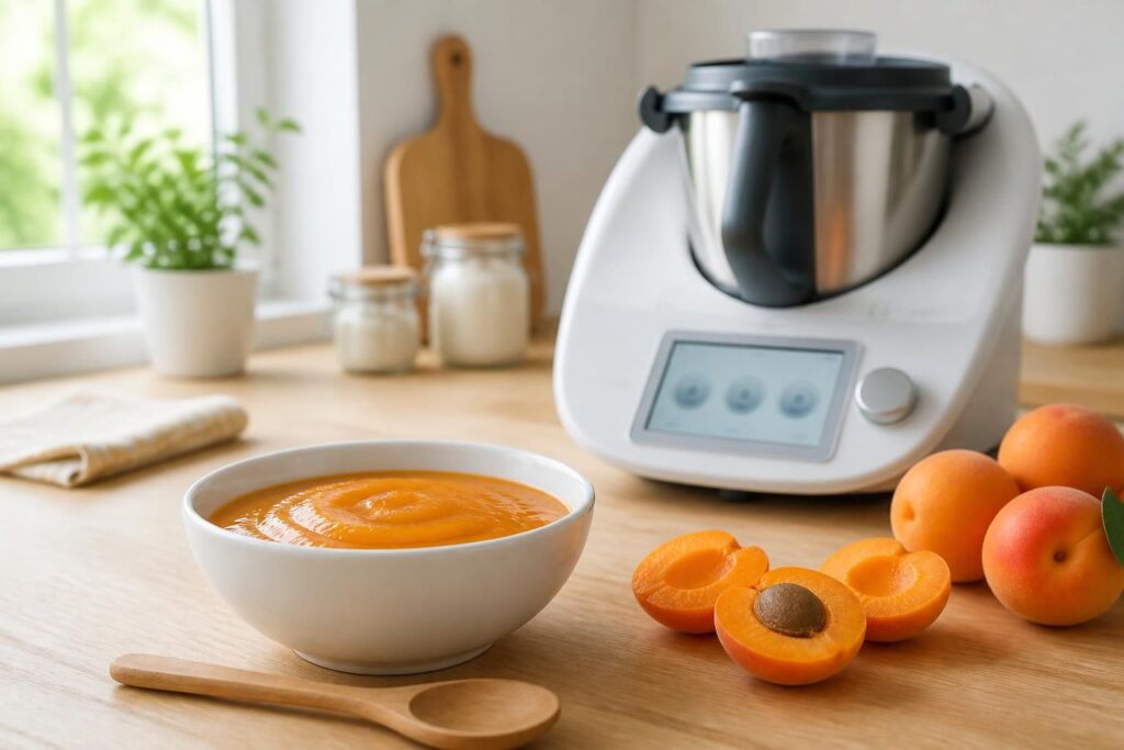 découvrez des recettes de compote d'abricot pour bébé sans sucre ajouté, accompagnées d'astuces pour les réaliser facilement avec votre thermomix.