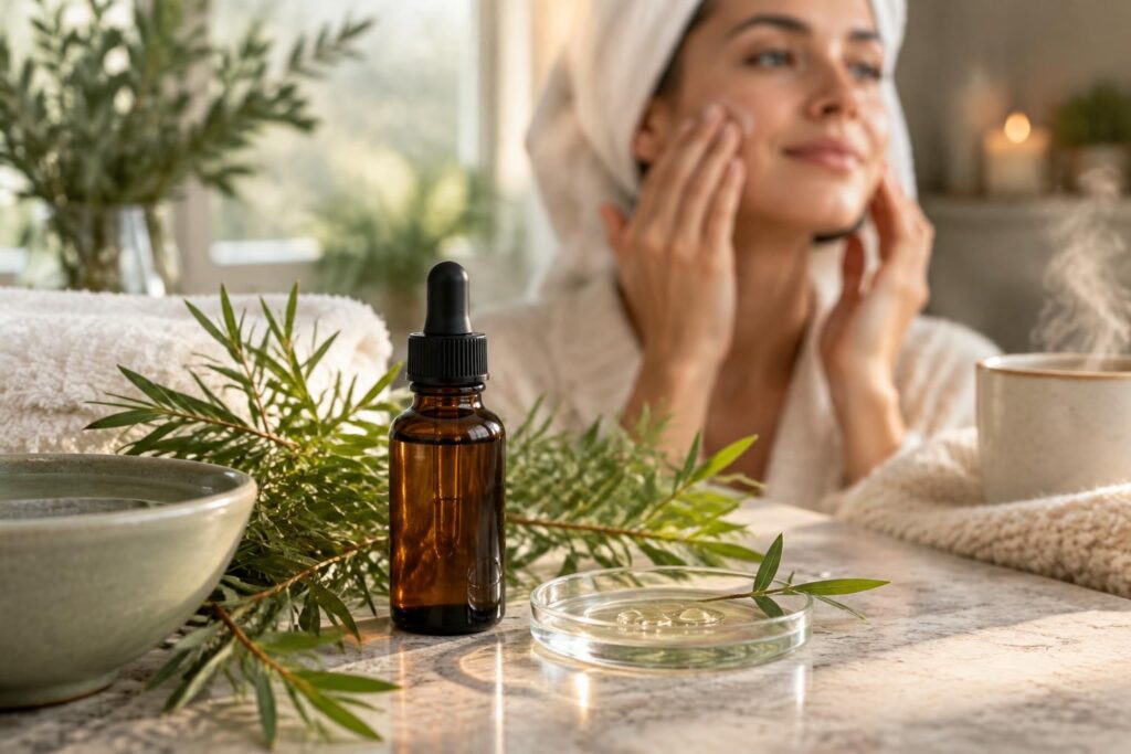 découvrez les bienfaits de l’huile essentielle de tea tree pour la peau et le rhume, ses usages, précautions et conseils d’utilisation.